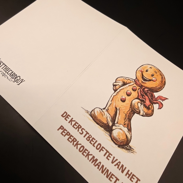 Kerstkaart over vriendelijkheid – De Belofte van het Peperkoekenmannetje
