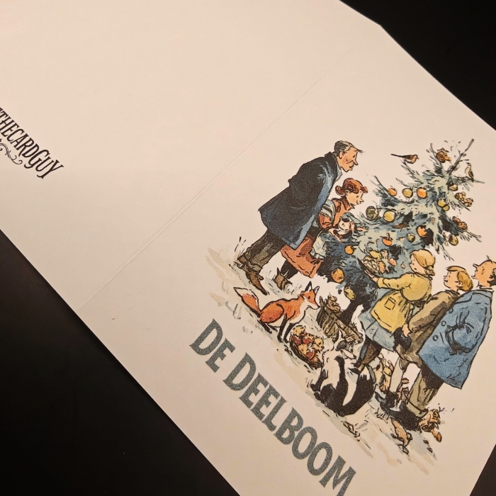Kerstkaart over geven en delen – De Deelboom