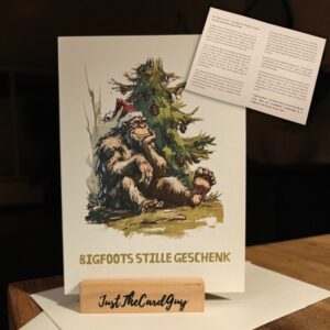 Magische kerstkaart – Bigfoots Stille Geschenk | Een verhaal over geven in stilte