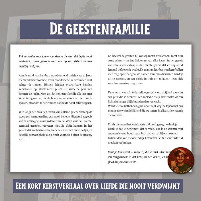 Set van 10 kerstkaarten met verhaal – Kaartjes met een betekenisvolle boodschap