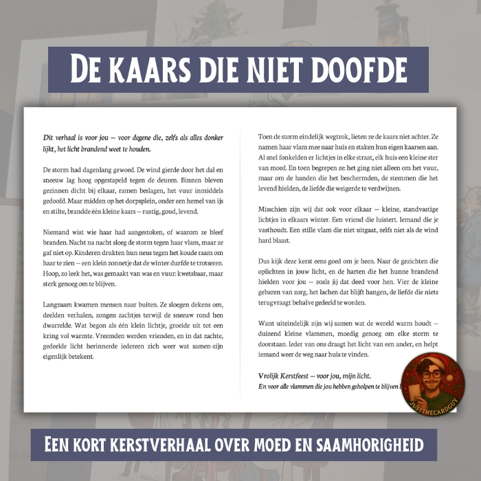 Kerstkaart over moed en hoop – De Kaars die Niet Doofde