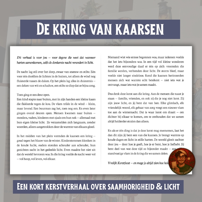 Kerstkaart over verbondenheid en licht – De Kaarsenkring